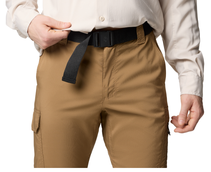 detalle tejido ligero y transpirable pantalón Columbia Silver Ridge Convertible hombre