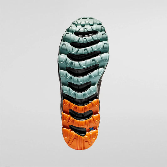 suela zapatillas La Sportiva Helios III detalle agarre para trail running