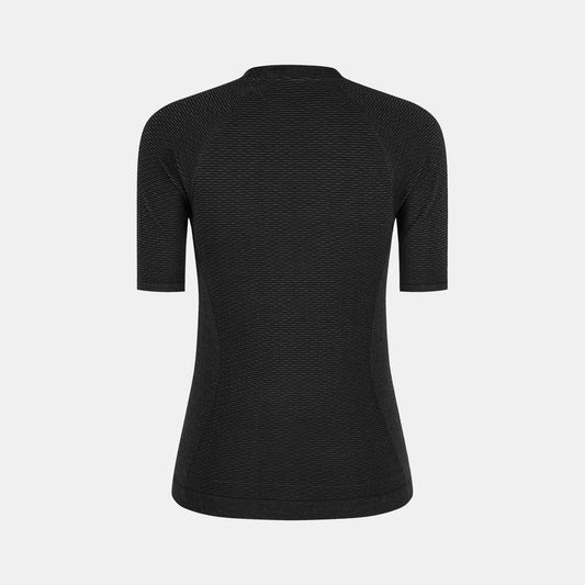 vista trasera de la camiseta técnica Montura Seamless Merino para mujer en color negro