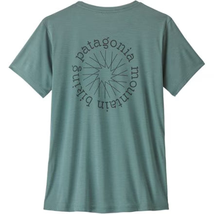 camiseta técnica Patagonia Cap Cool Daily Shirt mujer azul BSLX vista trasera