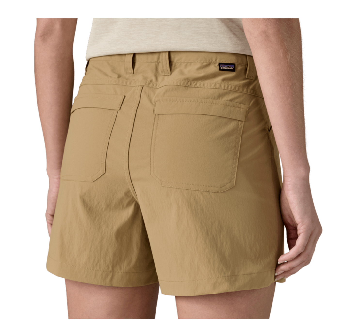 pantalón Patagonia Quandary Shorts mujer Classic Tan vista trasera