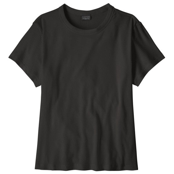 top Patagonia Rib Knit mujer vista frontal negra