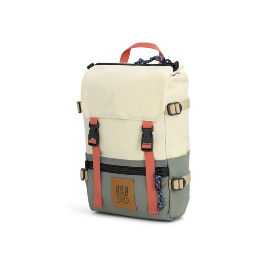 mochila Topo Designs Rover Pack Mini color Bone White Beetle vista frontal