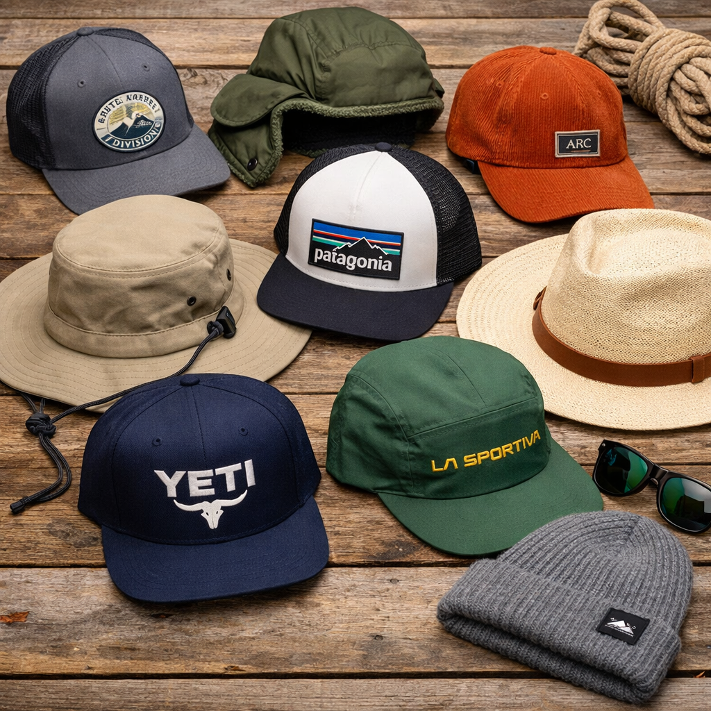 Selección de gorras y sombreros para uso diario, viaje y actividades outdoor disponibles en Qivitoq Olot