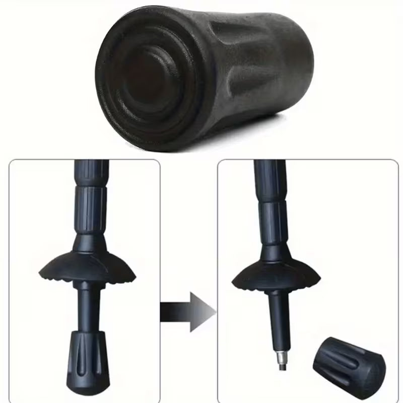 Puntas antideslizantes de goma universales para bastones de trekking