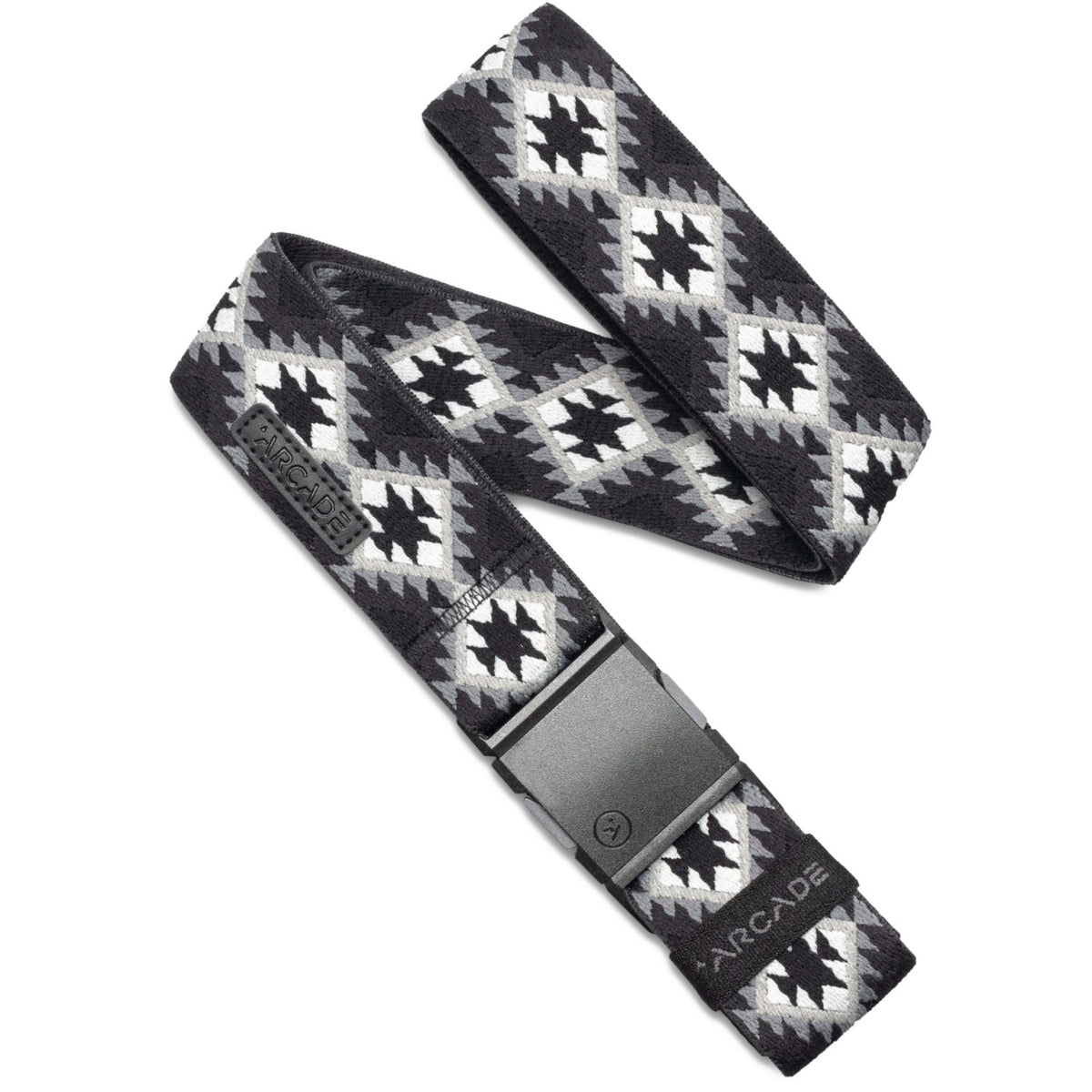 cinturón elástico Arcade Twilight Black Grey para senderismo, trekking, viajes y uso diario