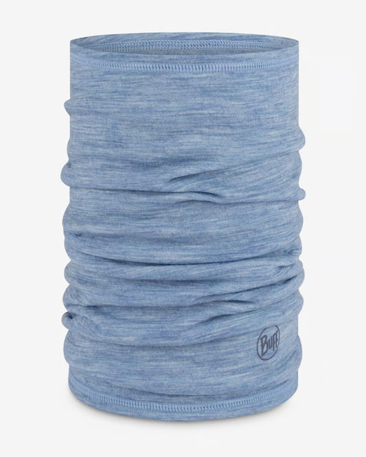 braga de cuello BUFF Merino Lightweight de lana merino en color Lake Blue