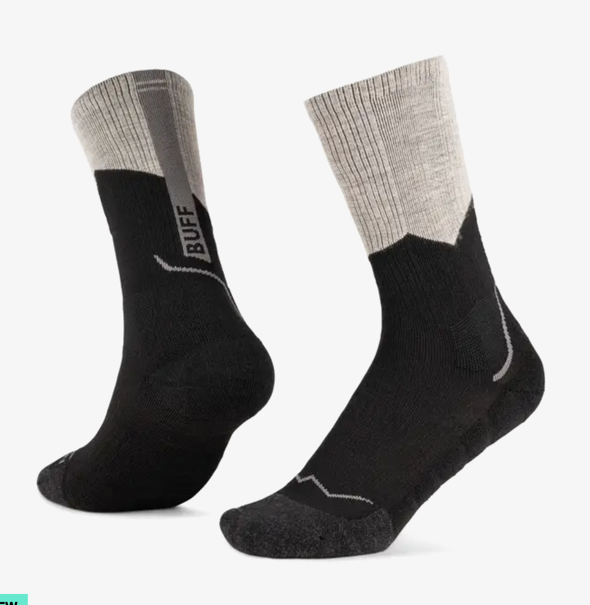 calcetines de lana merino BUFF Merino Midweight Socks color Black