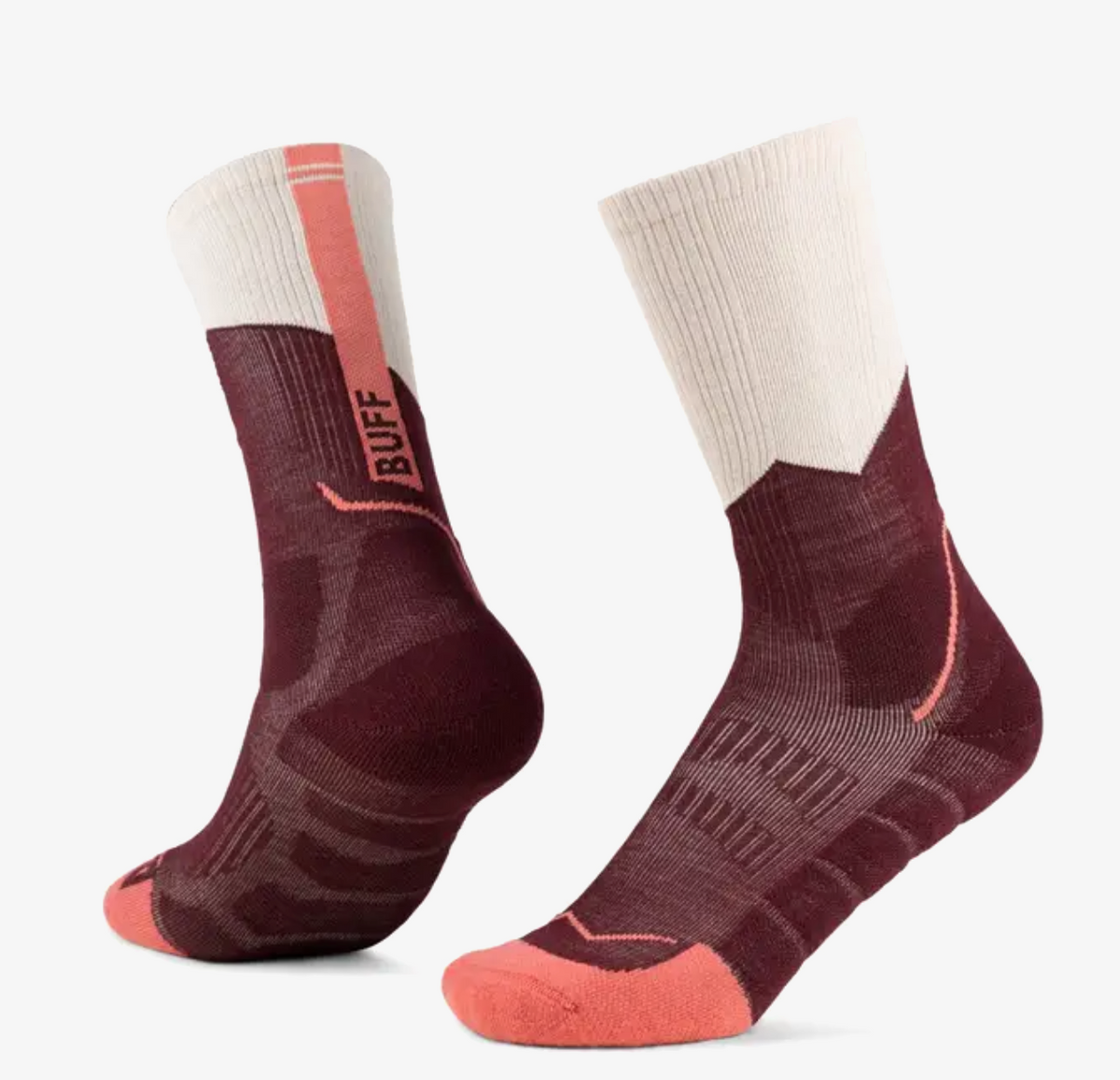 calcetines de lana merino BUFF Merino Midweight Socks color Wine