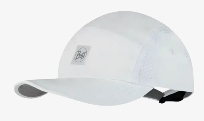 gorra Buff 5 Panel Go color White vista frontal