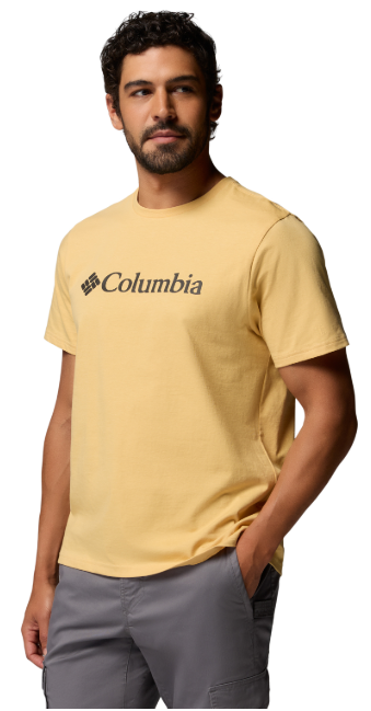 camiseta Columbia CSC Basic Logo Tee hombre vista frontal sand 