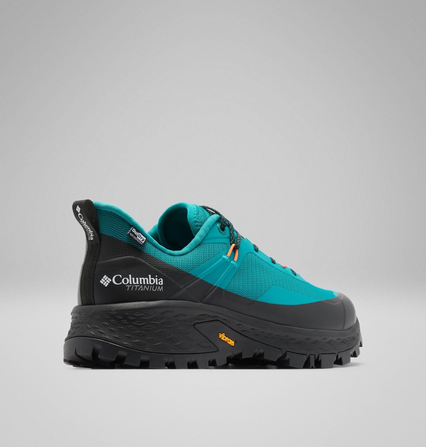 Vista trasera de las zapatillas Columbia M’s Tellurix Titanium impermeables para trail, senderismo y outdoor
