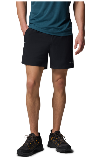 shorts Columbia Stealth Spring hombre color negro vista frontal