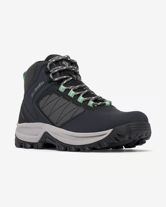 Zapatilla Columbia W’s Transverse Hike Waterproof en color Black Sage para senderismo.
