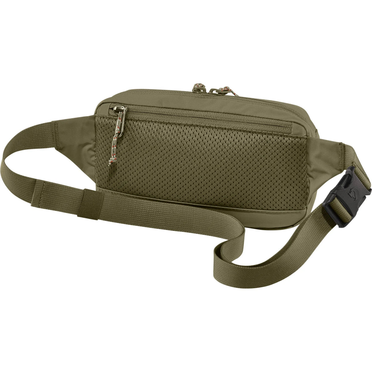 vista trasera de la riñonera Fjällräven High Coast Hip Pack con malla ventilada y cinturón ajustable