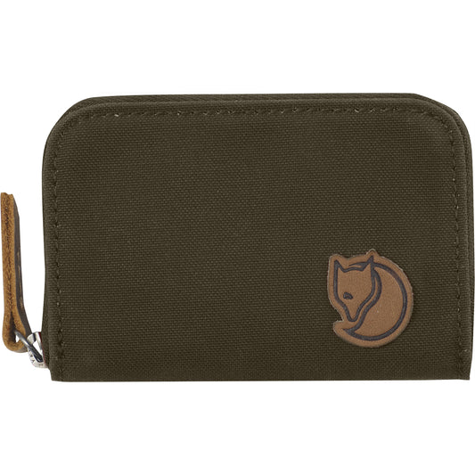 tarjetero Fjällräven Zip Card Holder con cremallera color Dark Olive