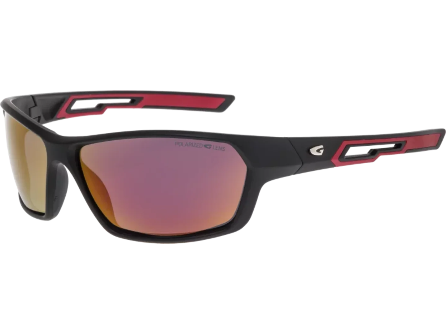 gafas de sol deportivas GOG Jil White con lente categoría 3 negras rojas