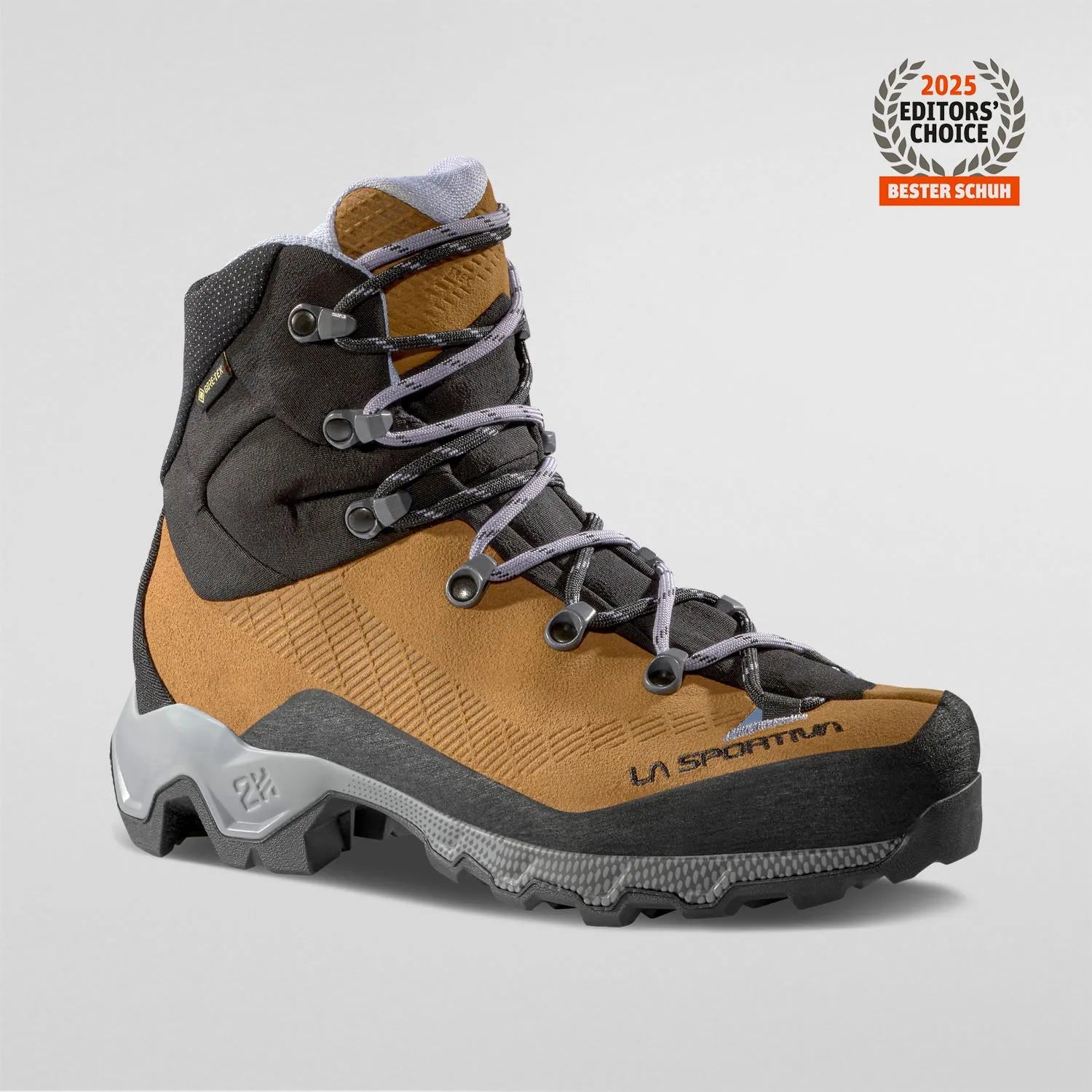 botas La Sportiva Aequilibrium Trek GTX vista lateral perfil color Coffee Stone
