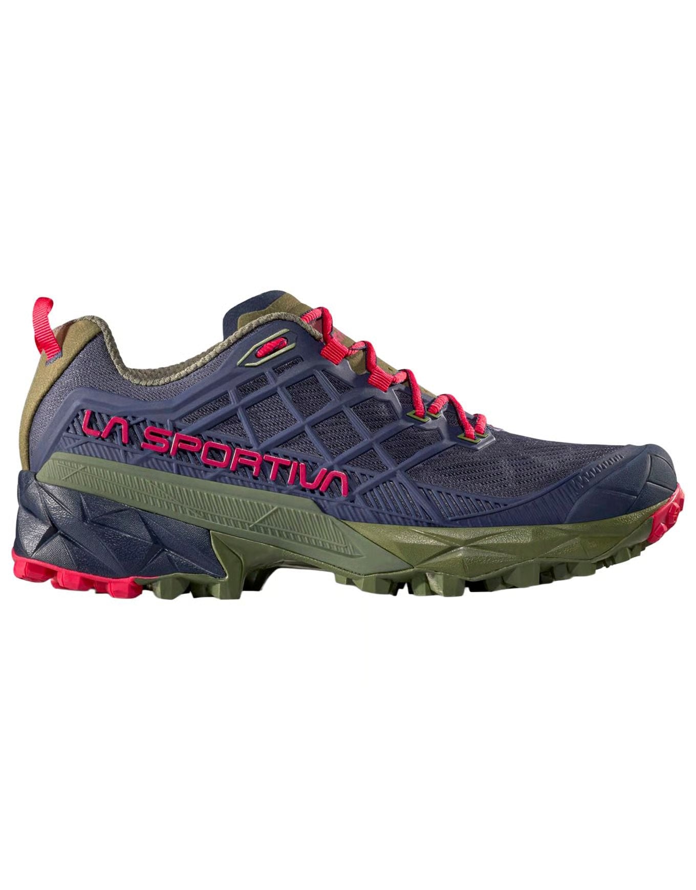 zapatillas La Sportiva Akyra II mujer vista lateral perfil plano color Night Sky Cypress