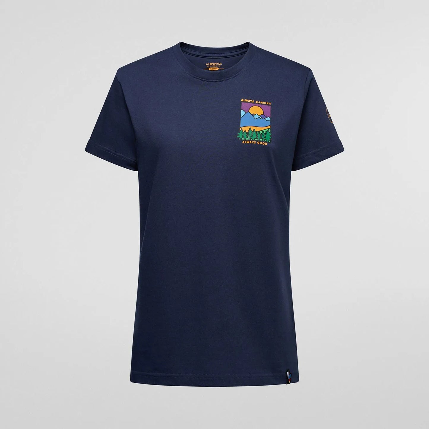 camiseta La Sportiva Always Climbing T-Shirt mujer color Night Sky vista frontal