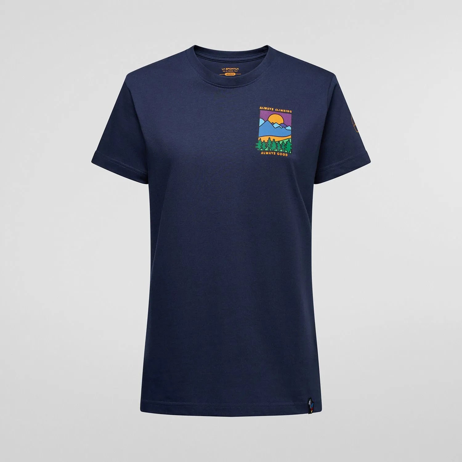 camiseta La Sportiva Always Climbing T-Shirt mujer color Night Sky vista frontal