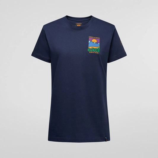 camiseta La Sportiva Always Climbing T-Shirt mujer color Night Sky vista frontal
