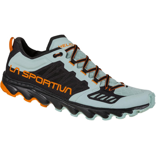 zapatillas La Sportiva Helios III vista lateral perfil color Black Hawaiian