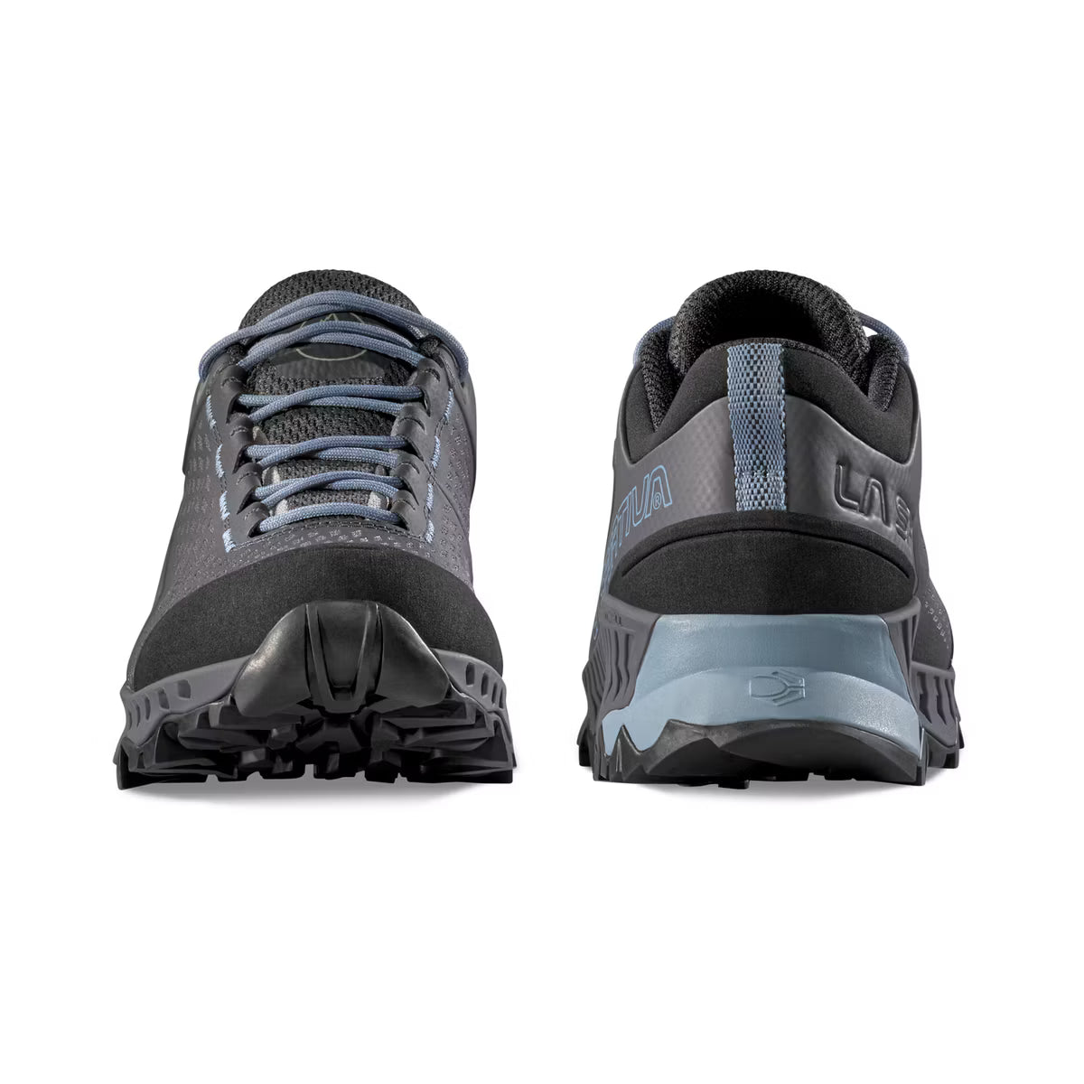 zapatillas La Sportiva Spire GTX mujer detalle de la puntera y el talón con protección y estabilidad