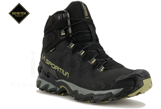 botas La Sportiva Ultra Raptor II Mid GTX vista lateral perfil color Black Cedar