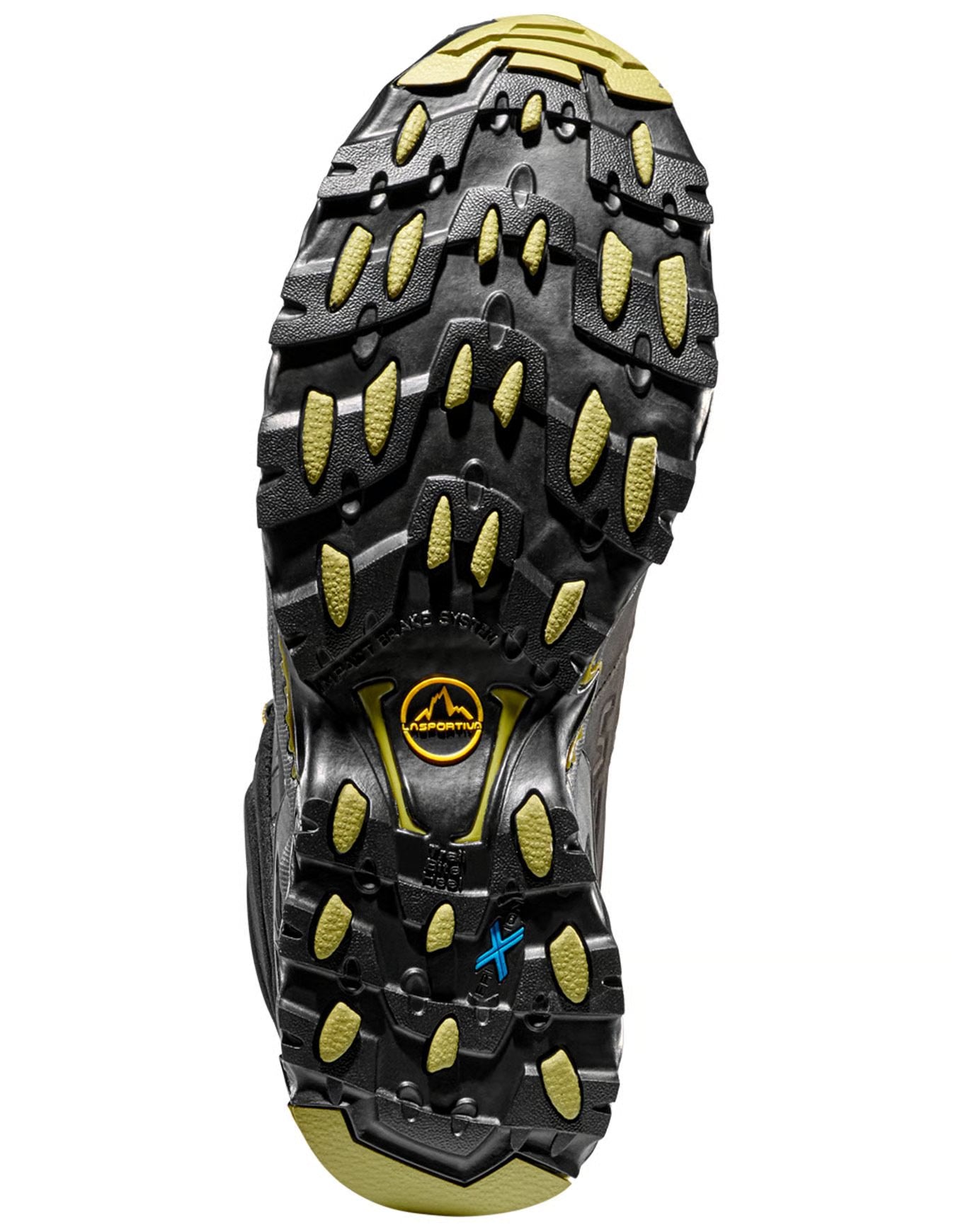 suela botas La Sportiva Ultra Raptor II Mid GTX detalle agarre para senderismo