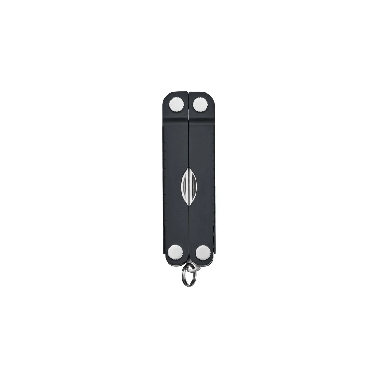 Multiherramienta Leatherman Micra plegada en formato compacto para uso diario y outdoor. negra