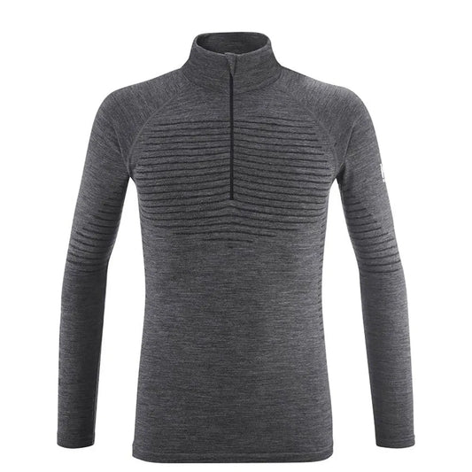 camiseta térmica Millet Dry Warm hombre color Grey vista frontal
