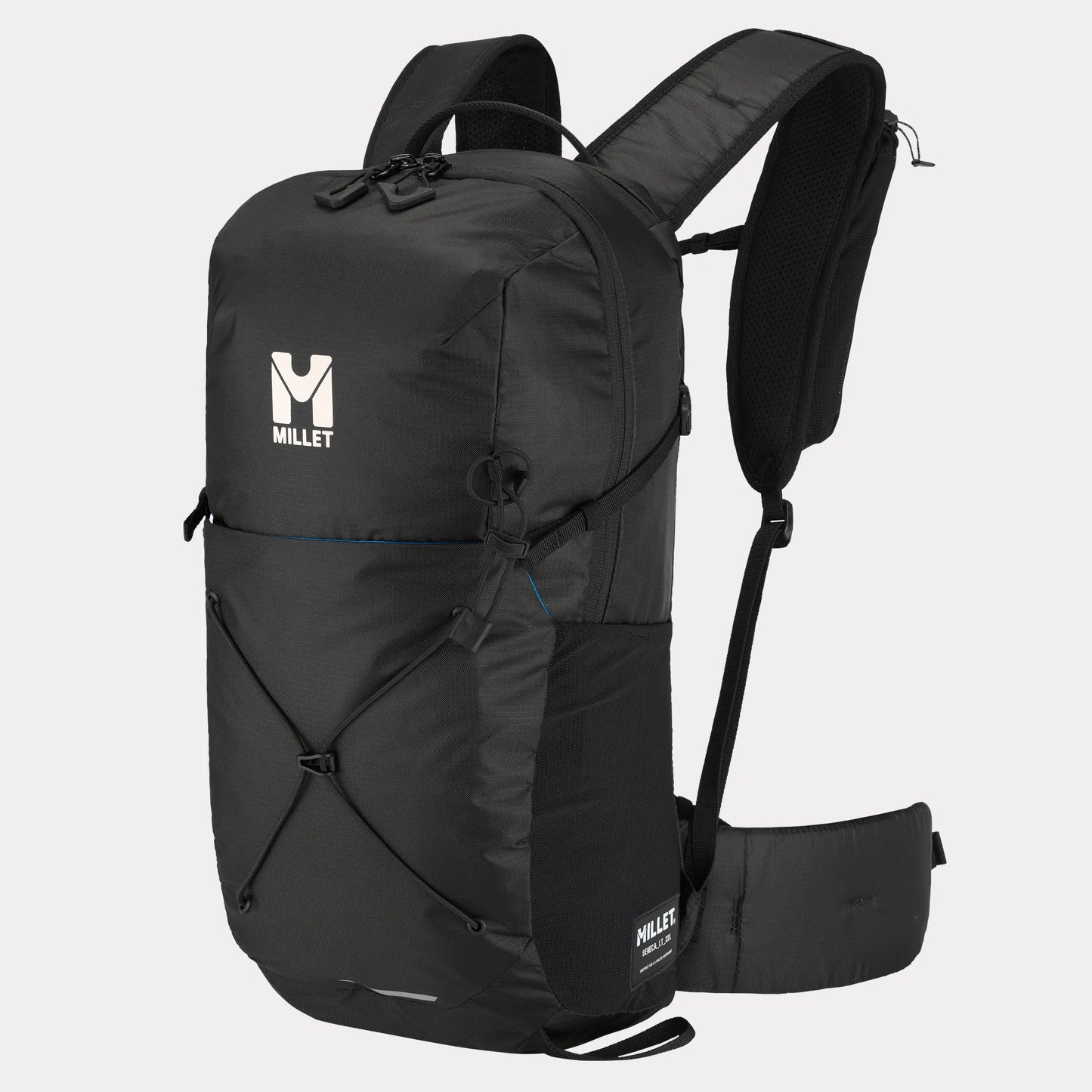 mochila Millet Seneca LT 22L para senderismo vista frontal negra