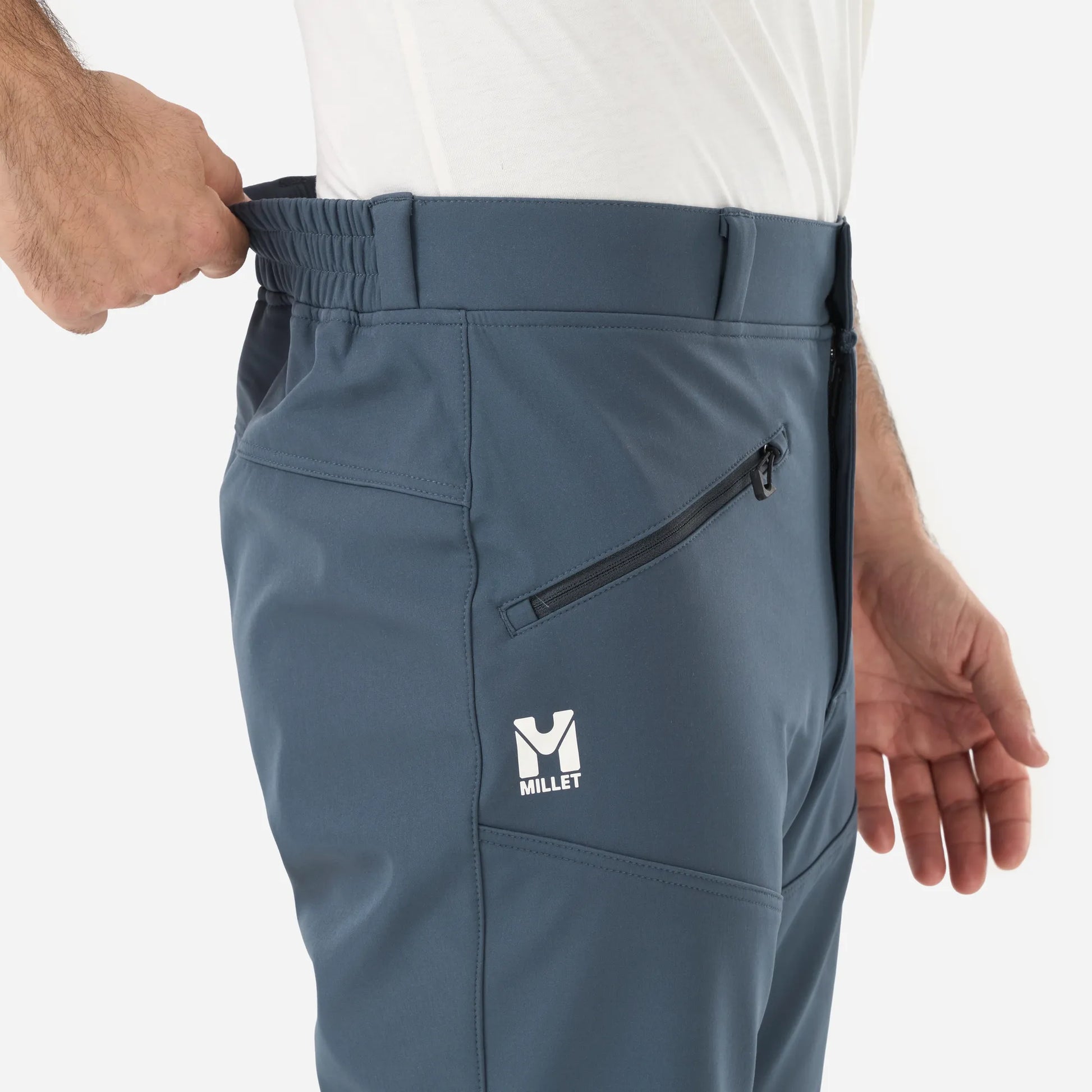 detalle de la cintura del pantalón Millet Seneca Pant hombre