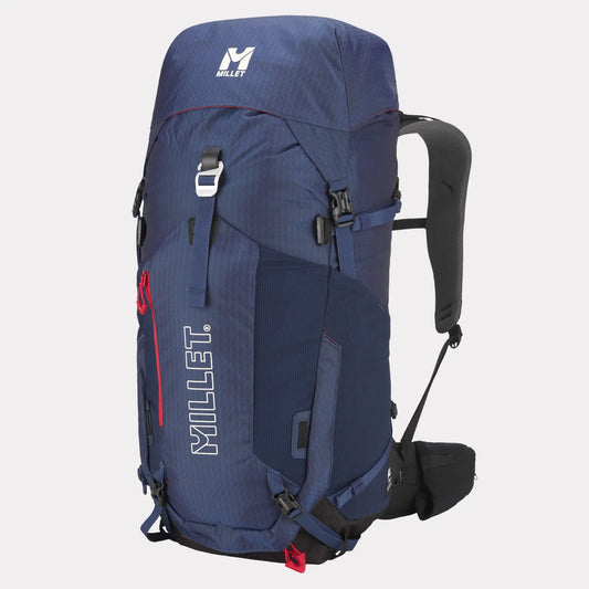 mochila Millet Ubic 40 de 40 litros vista frontal azul
