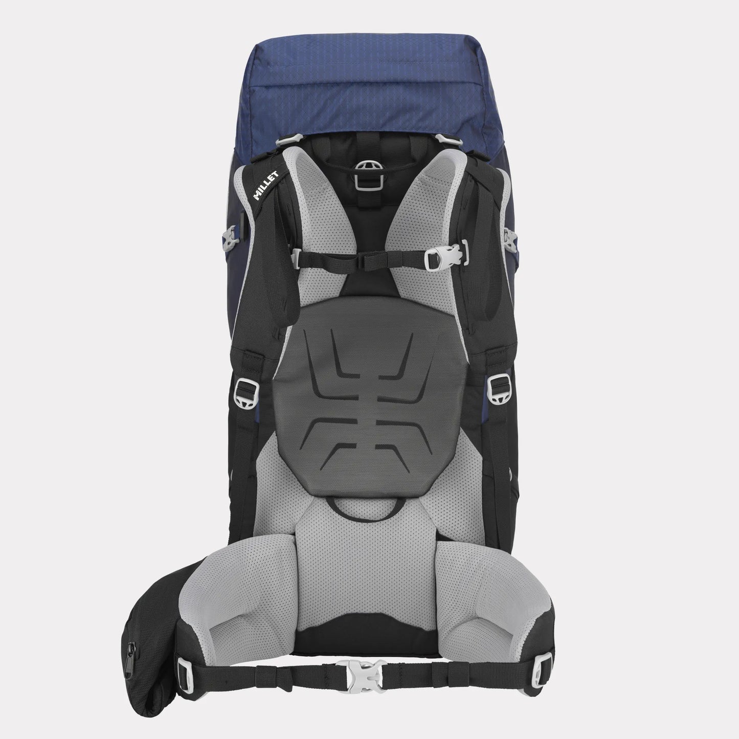 parte trasera y sistema de transporte de la mochila Millet Ubic 50+10 mujer