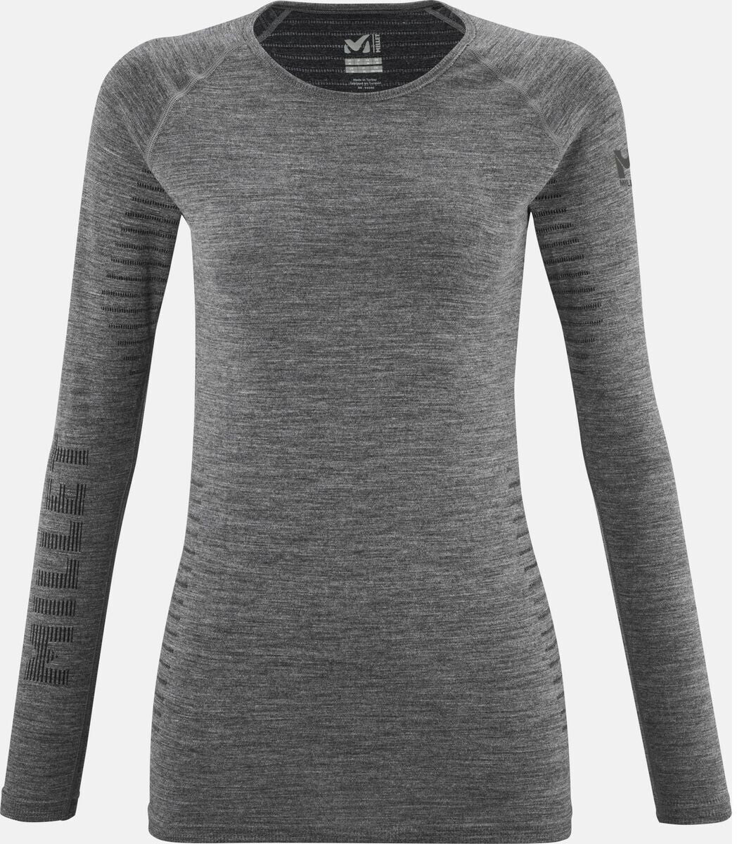 camiseta térmica Millet Drynamic Warm para mujer en color Anthracite Grey