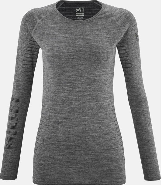 camiseta térmica Millet Drynamic Warm para mujer en color Anthracite Grey