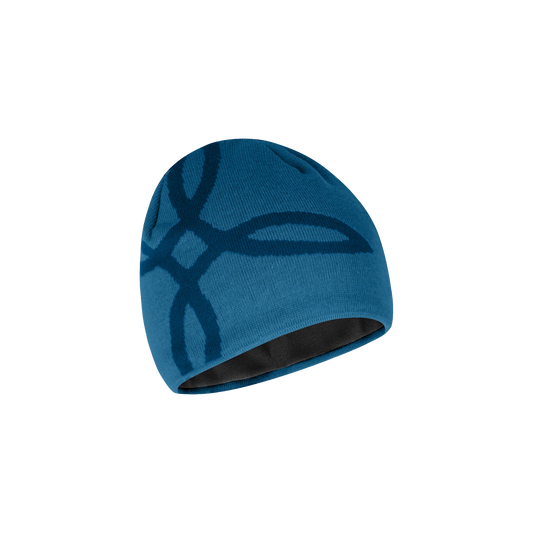 gorro de montaña Montura Logo Lined Beanie en color Steel Blue con forro interior para actividades outdoor