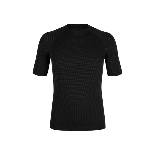 camiseta técnica de lana merino Montura Seamless Merino dos para hombre en color negro y manga corta