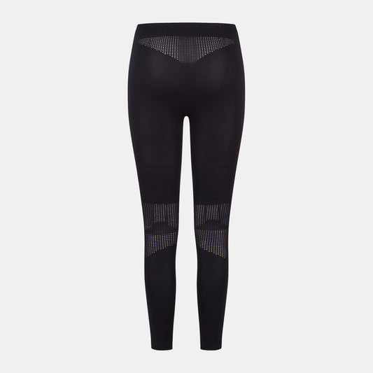 vista trasera del pantalón técnico Montura Seamless Ultra-L para mujer en color negro