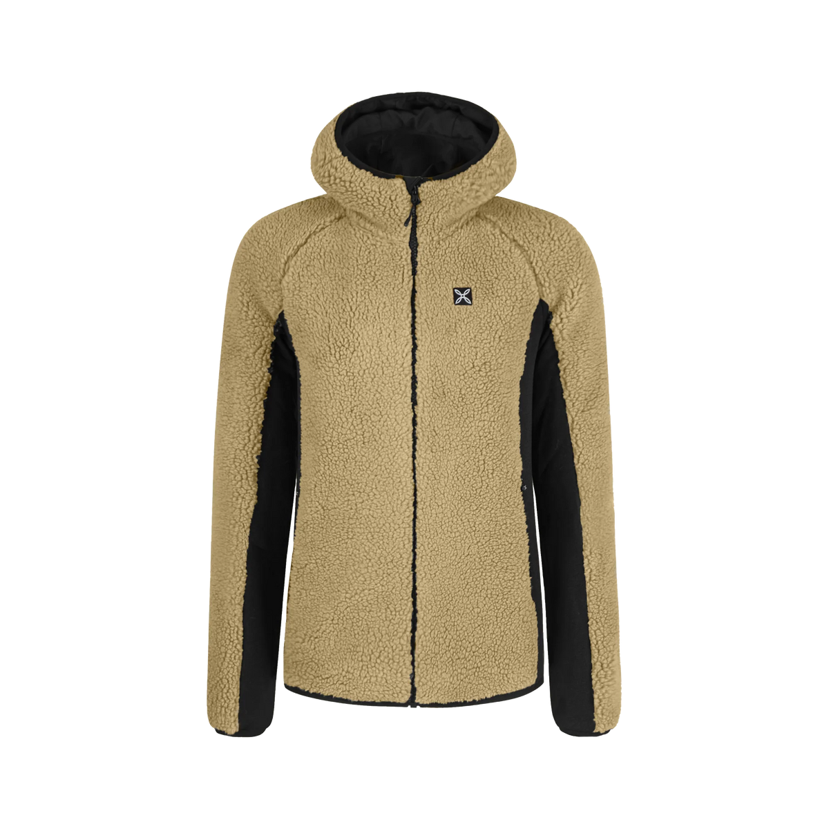 chaqueta polar Montura Sherpa Maglia para mujer en color Desert Beige con capucha
Vista trasera