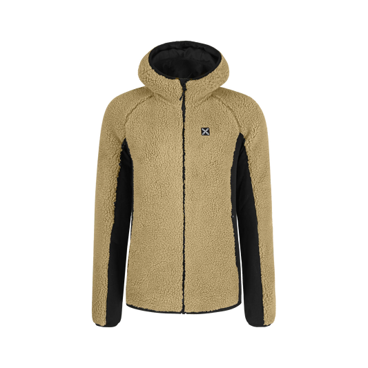 chaqueta polar Montura Sherpa Maglia para mujer en color Desert Beige con capucha
Vista trasera