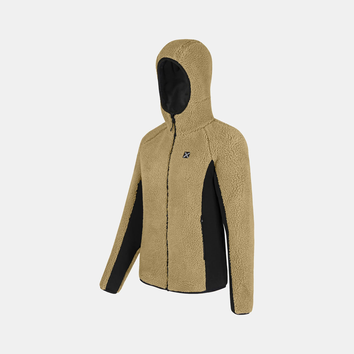 detalle del tejido térmico efecto sherpa de la chaqueta Montura Sherpa Maglia para mujer