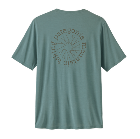 camiseta técnica Patagonia hombre Cap Cool Daily Shirt Blue Sage vista trasera