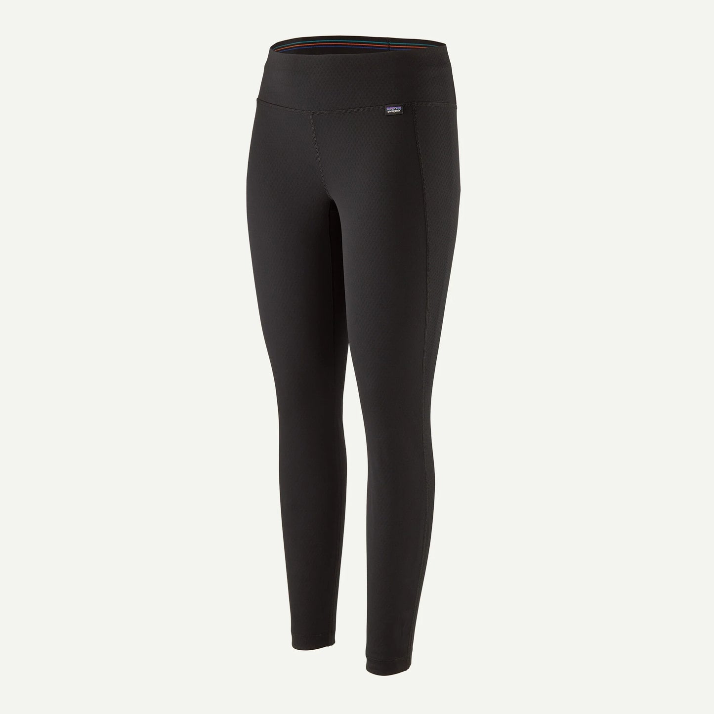 malla térmica Patagonia Capilene Midweight Bottoms mujer color Black vista frontal