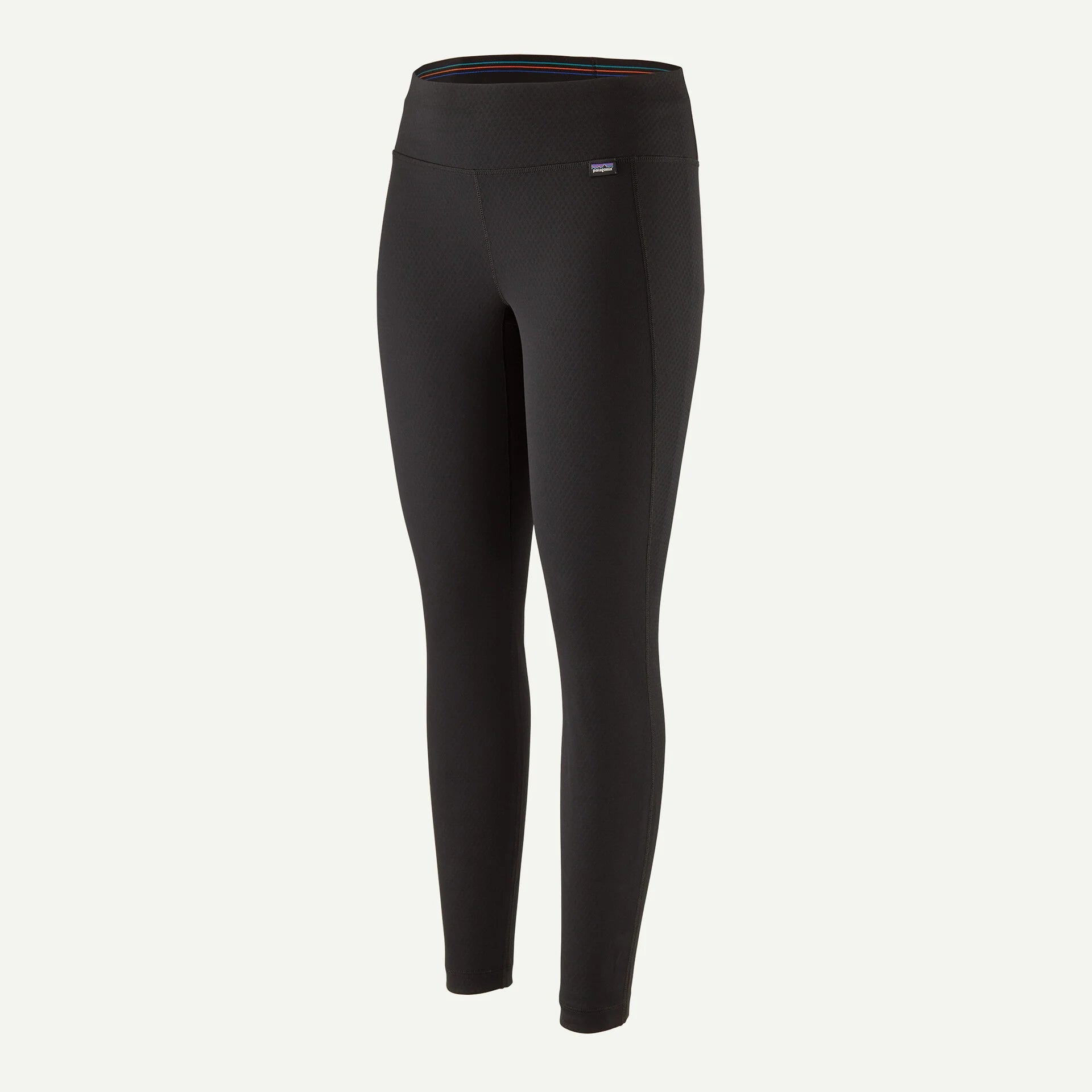 malla térmica Patagonia Capilene Midweight Bottoms mujer color Black vista frontal