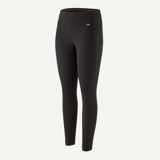 malla térmica Patagonia Capilene Midweight Bottoms mujer color Black vista frontal