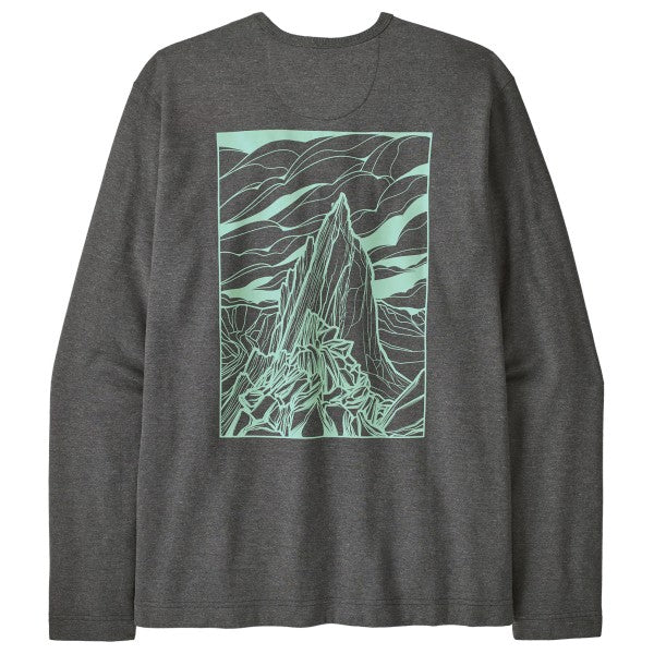 sudadera Patagonia LW Cloud Crag Wildrise Crew hombre vista trasera gris