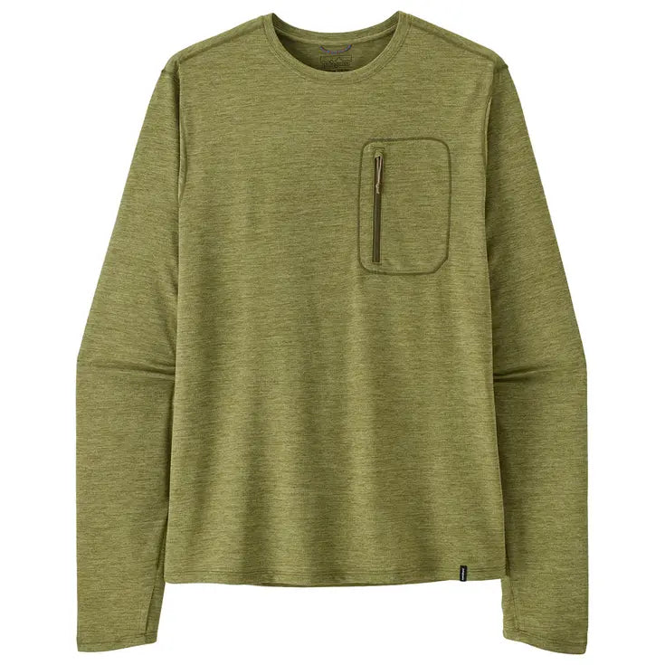 Camiseta técnica Patagonia M's L/S Cap Cool Sun Shirt para hombre en color Caper Green Buckhorn Green X-Dye color verde
